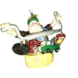 Tow Truck Mechanic Christmas Ornament, Quality Resin,, Rare Vintage Collectible